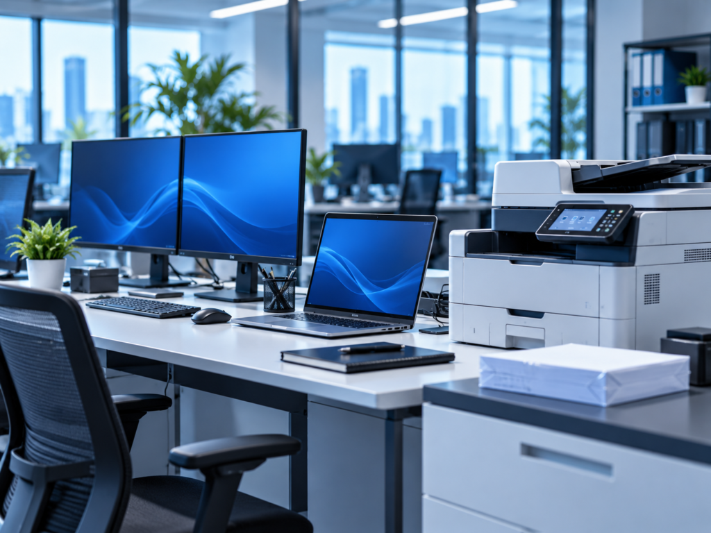 Equipos de cómputo e impresora multifuncional para soluciones empresariales SERSO
